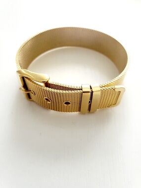 Gold Mesh Bracelet Watch Strap for Men